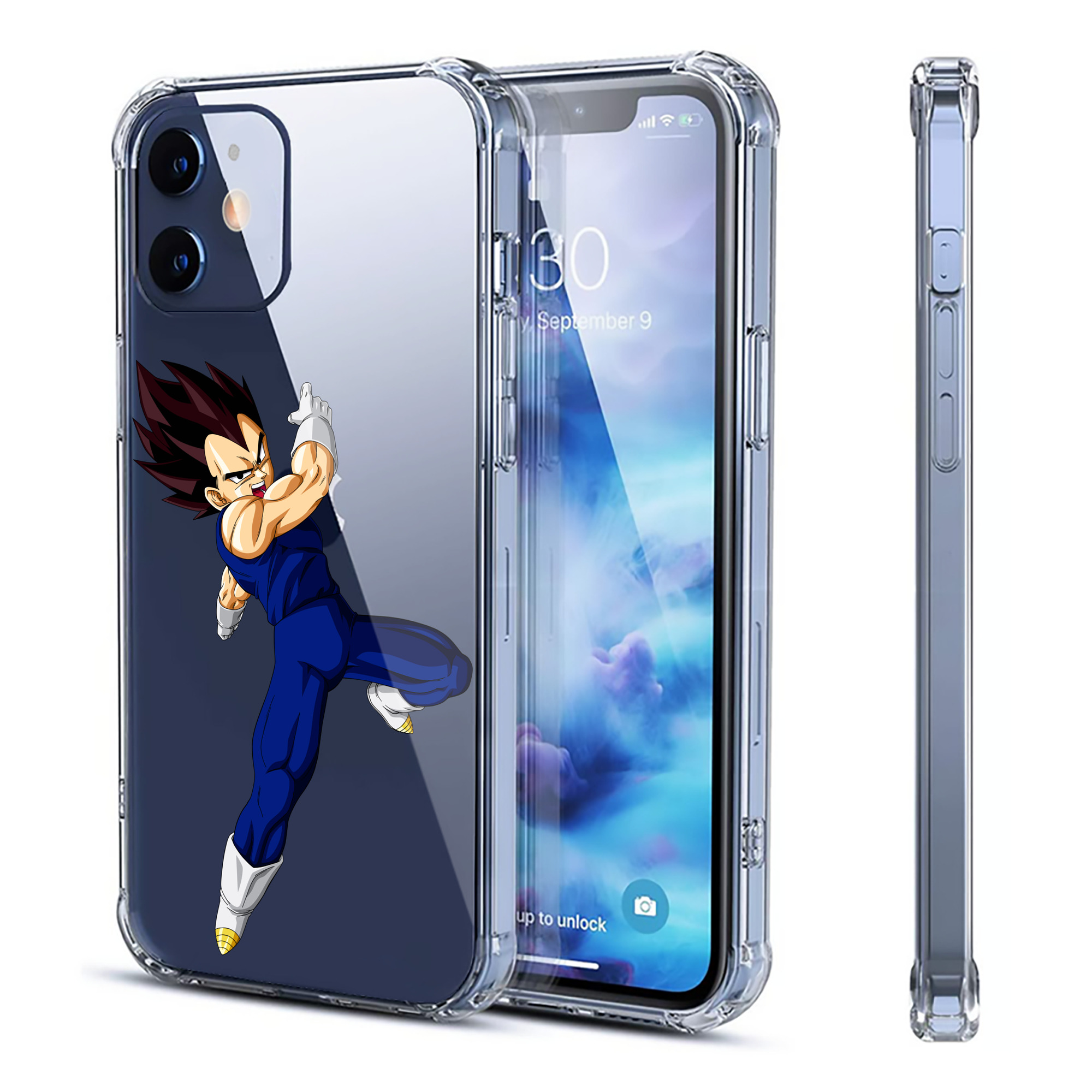 （画像用） ドラゴンボール ベジータ四世（Bejīta Yonsei）DRAGON BALL Vegeta IV 【iPhone 12シリーズ対応】透明スマホケース（クリアソフトケース）